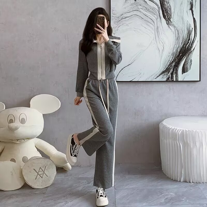 Fashionable And Stylish Two-piece Set With A Coat And Wide-leg Pants - Image 7