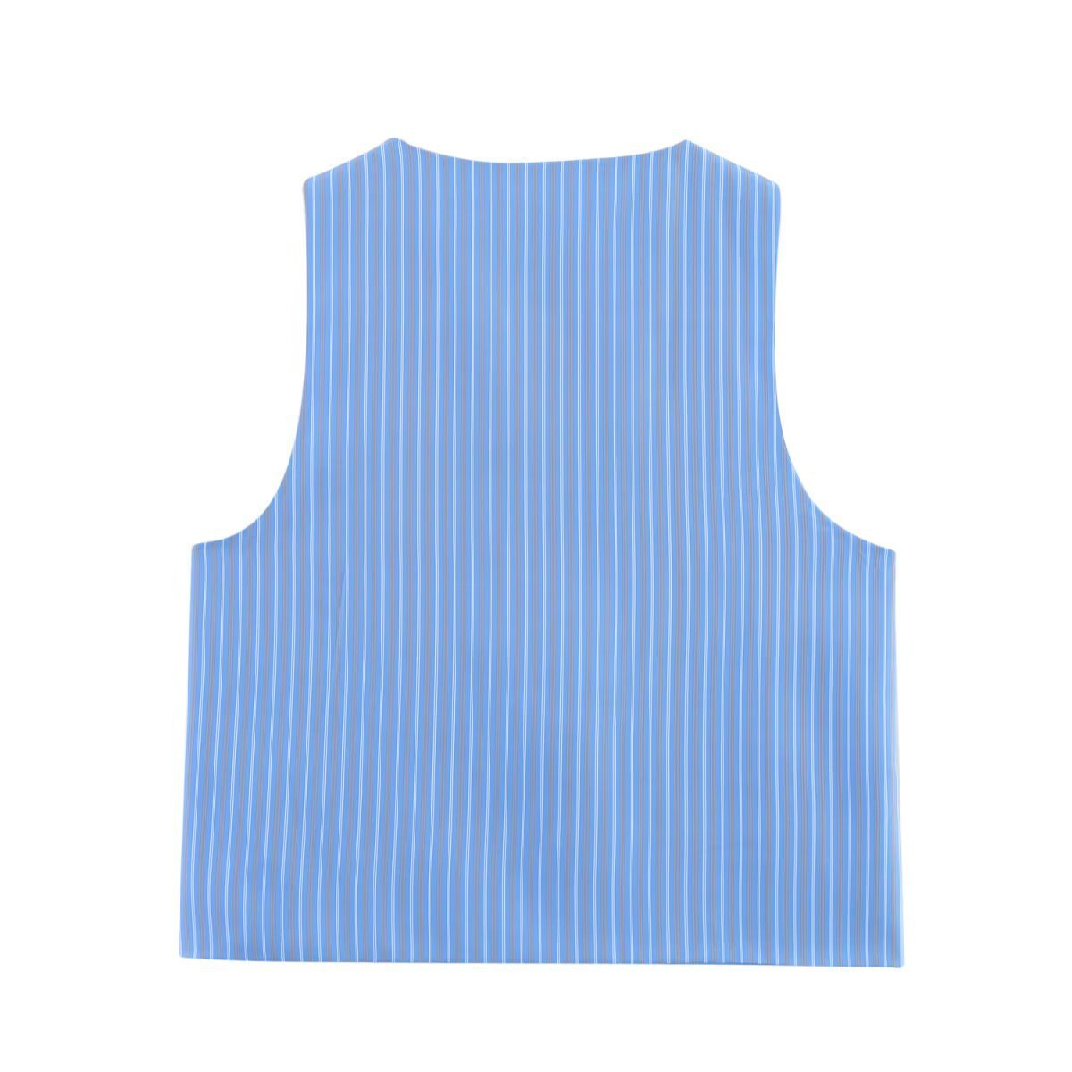 Women's Versatile Top High-waisted Straight-leg Striped Pants - Image 3