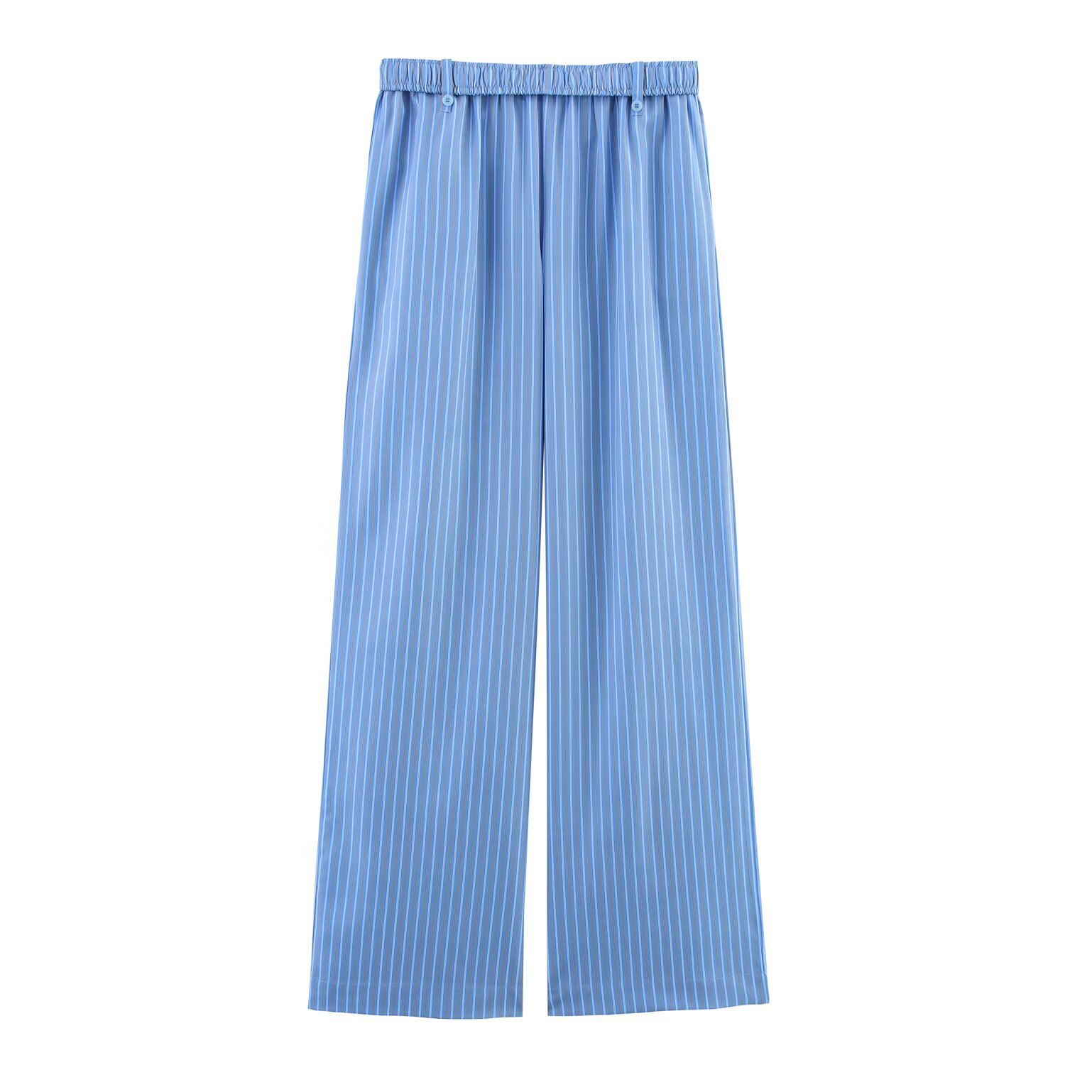 Women's Versatile Top High-waisted Straight-leg Striped Pants - Image 5