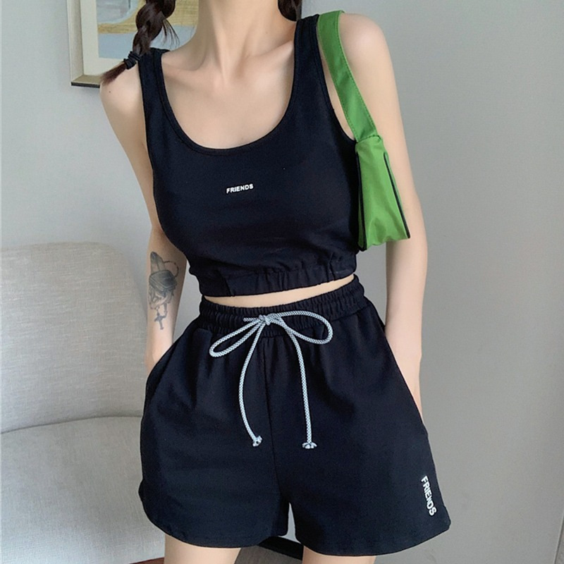 Running Vest And Shorts Slim-fit Two-piece Set