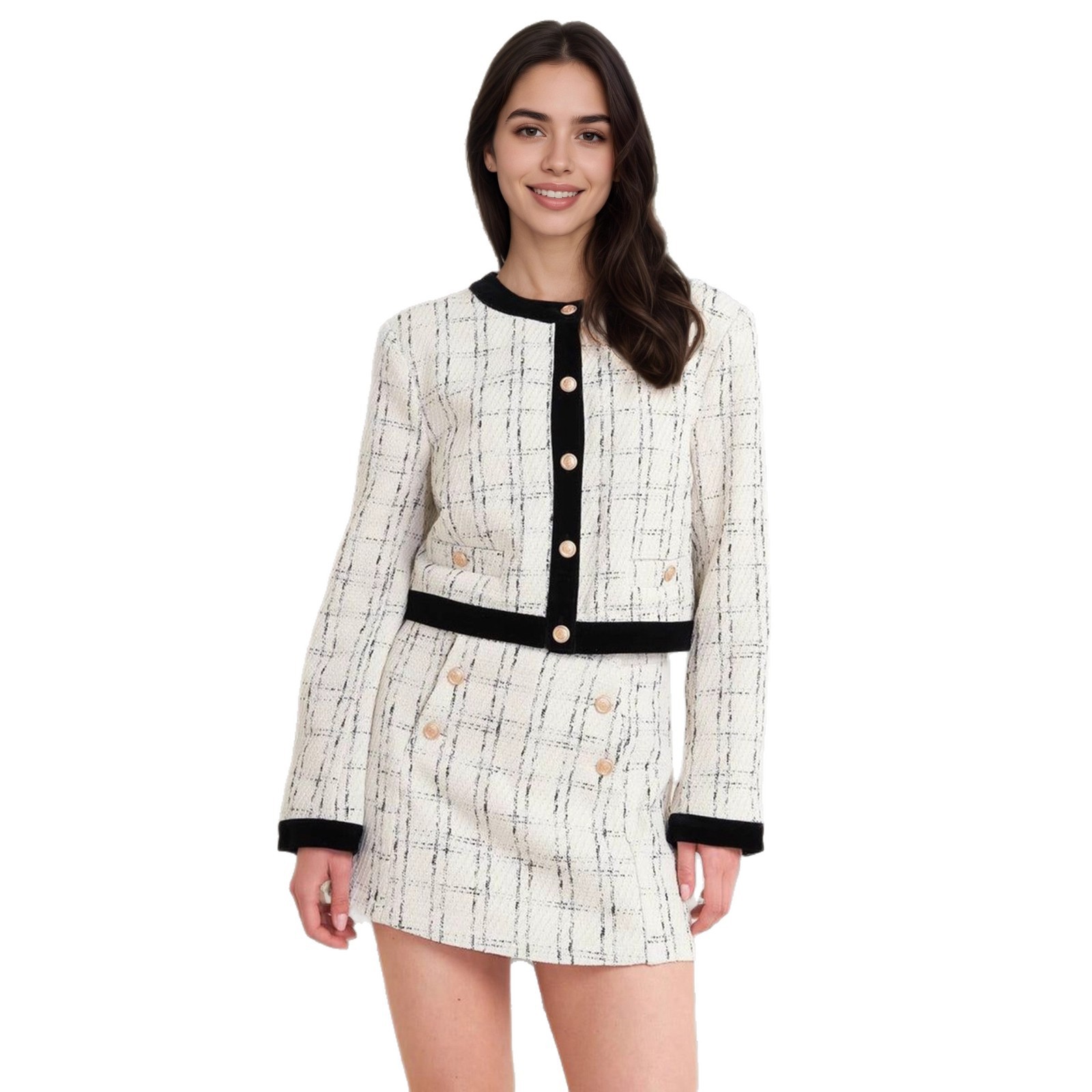 Women's Button-up Cardigan Top And Shorts Set - Image 5
