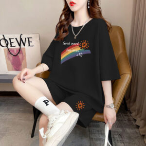 Loose And Slimming Sport Shorts Two-piece Set