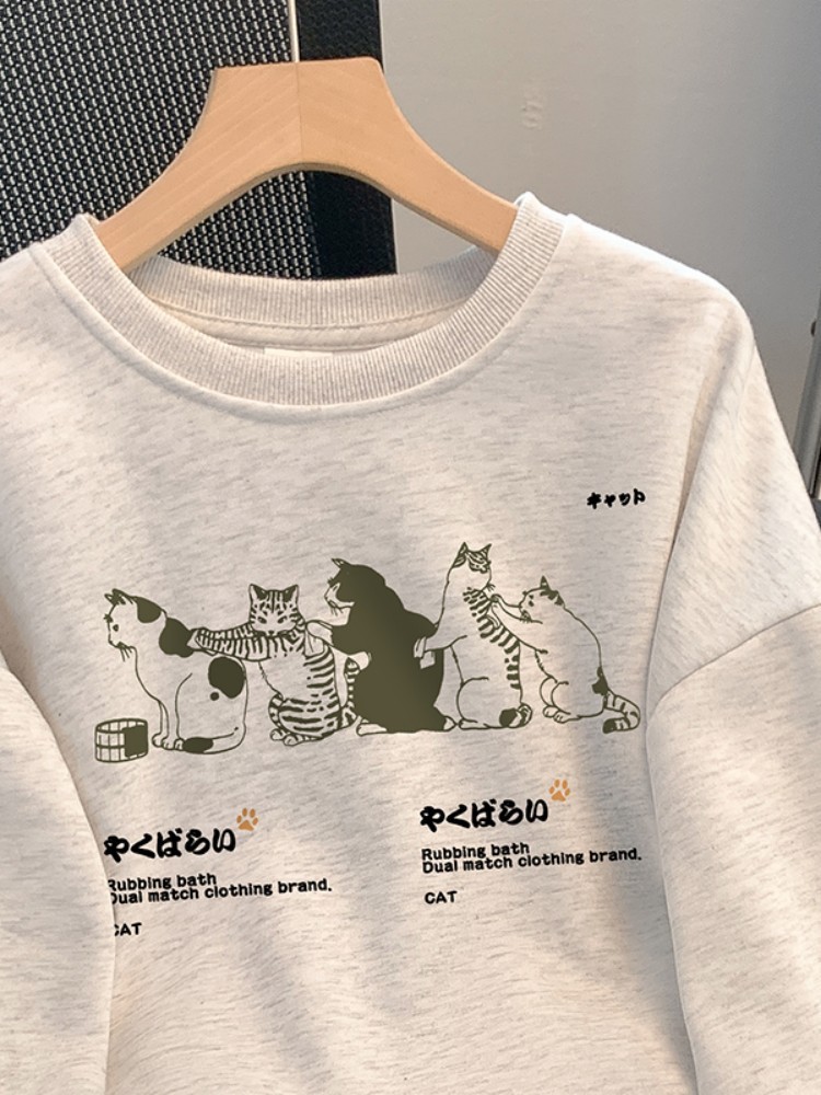 AutumnWinter Sweater Women's Printed Korean Style - Image 2