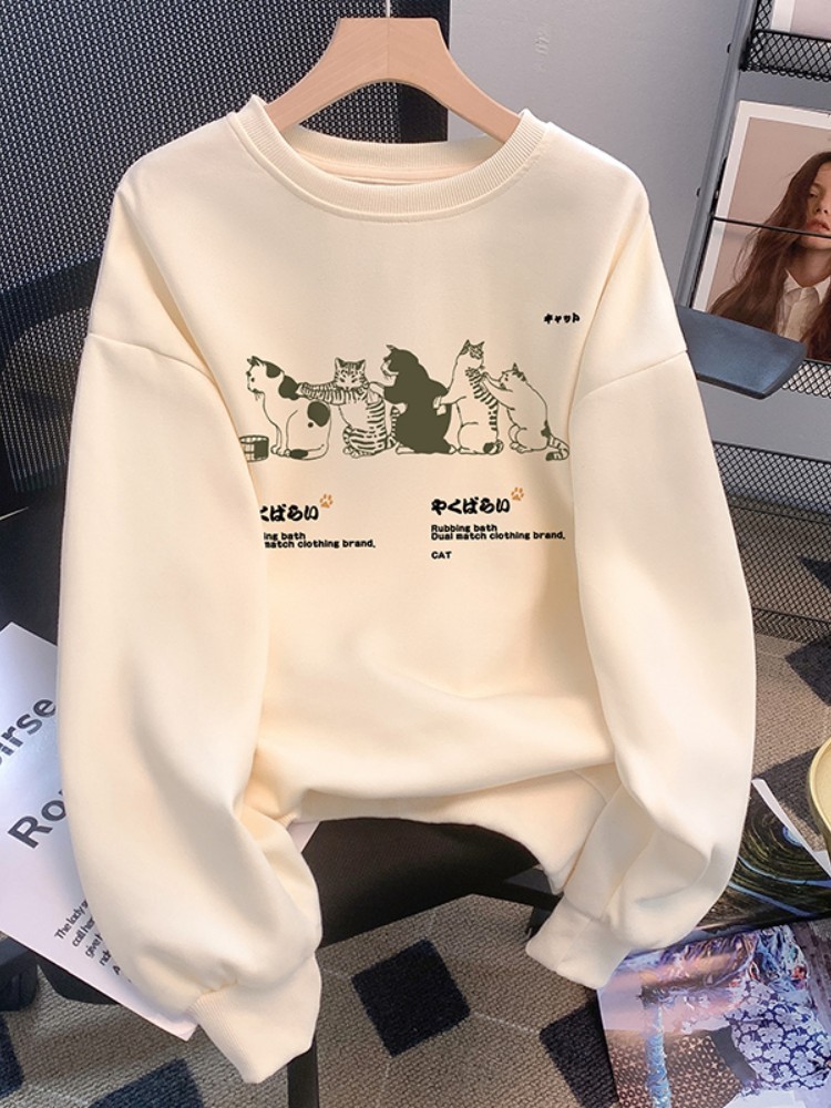 AutumnWinter Sweater Women's Printed Korean Style - Image 3