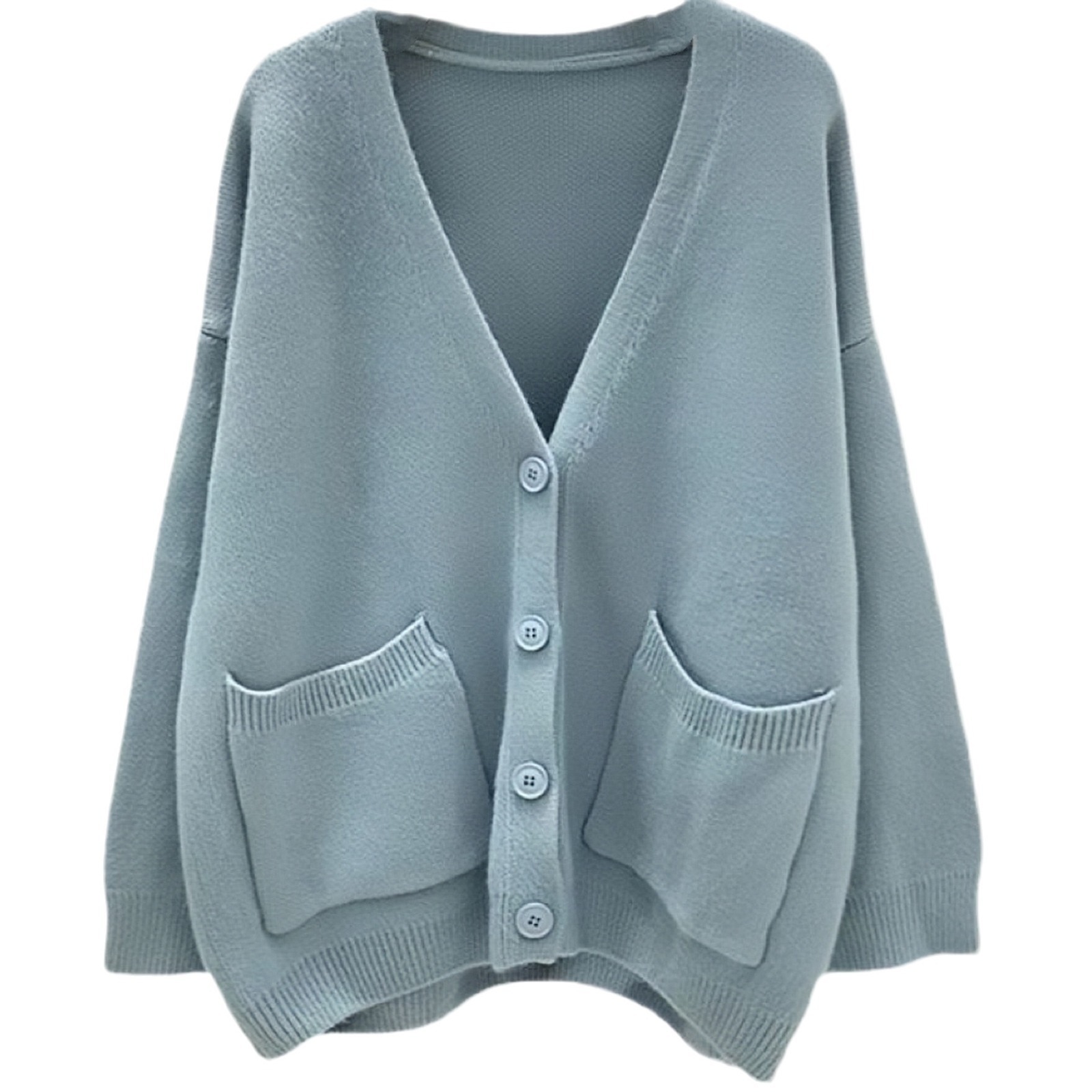 Korean Preppy Style Solid Color Sweater Women's Coat Spring And Autumn New Loose Knitted Cardigan - Image 5