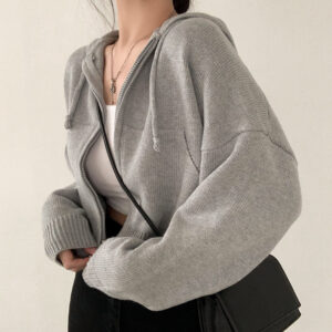 All-matching Hooded Sweater Jacket Long-sleeved Heavy Industry Pocket