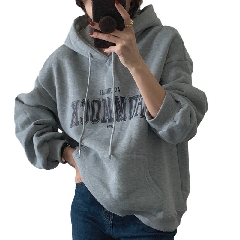 Loose Letter Print Korean Style Fashion Student Jacket Long-sleeved Top - Image 5