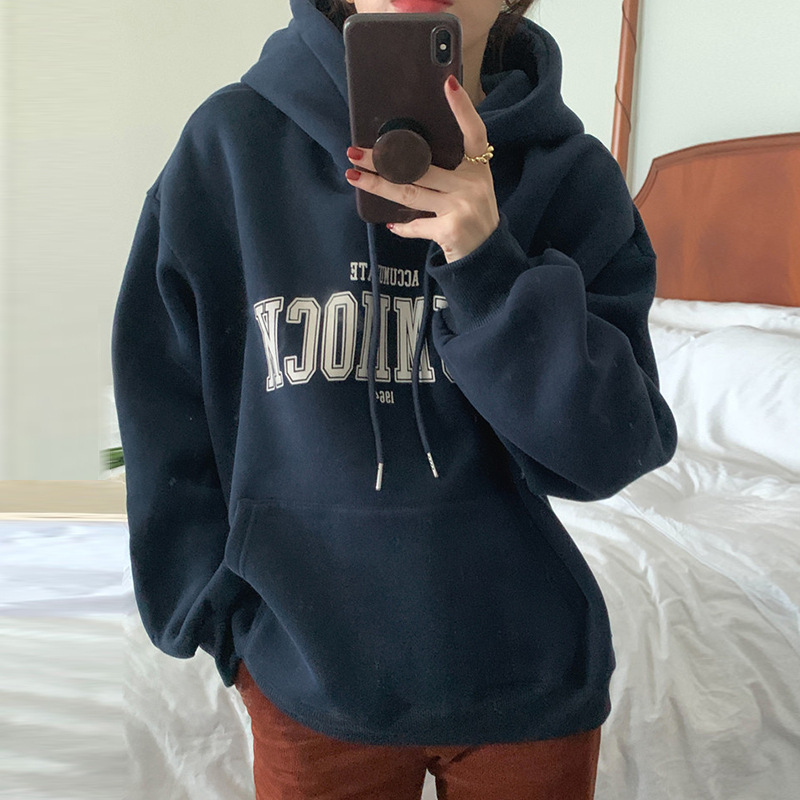 Loose Letter Print Korean Style Fashion Student Jacket Long-sleeved Top - Image 6