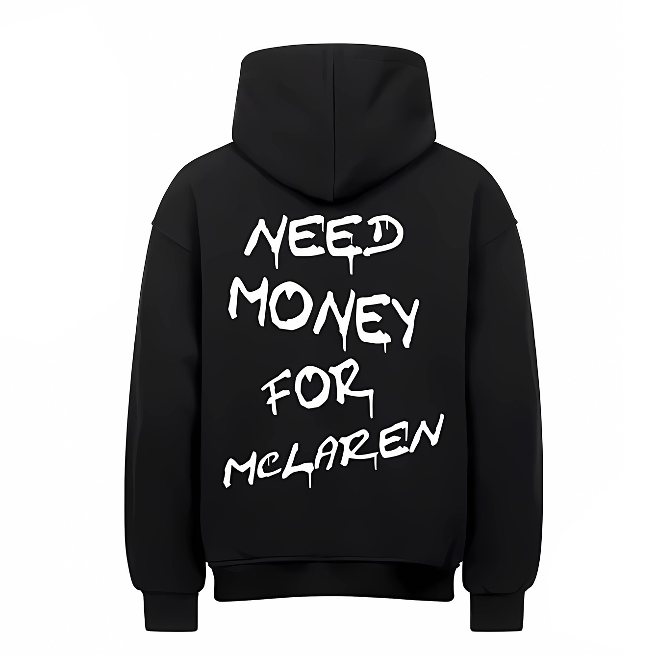 Thick Plain Letter Print Sweatshirt - Image 4