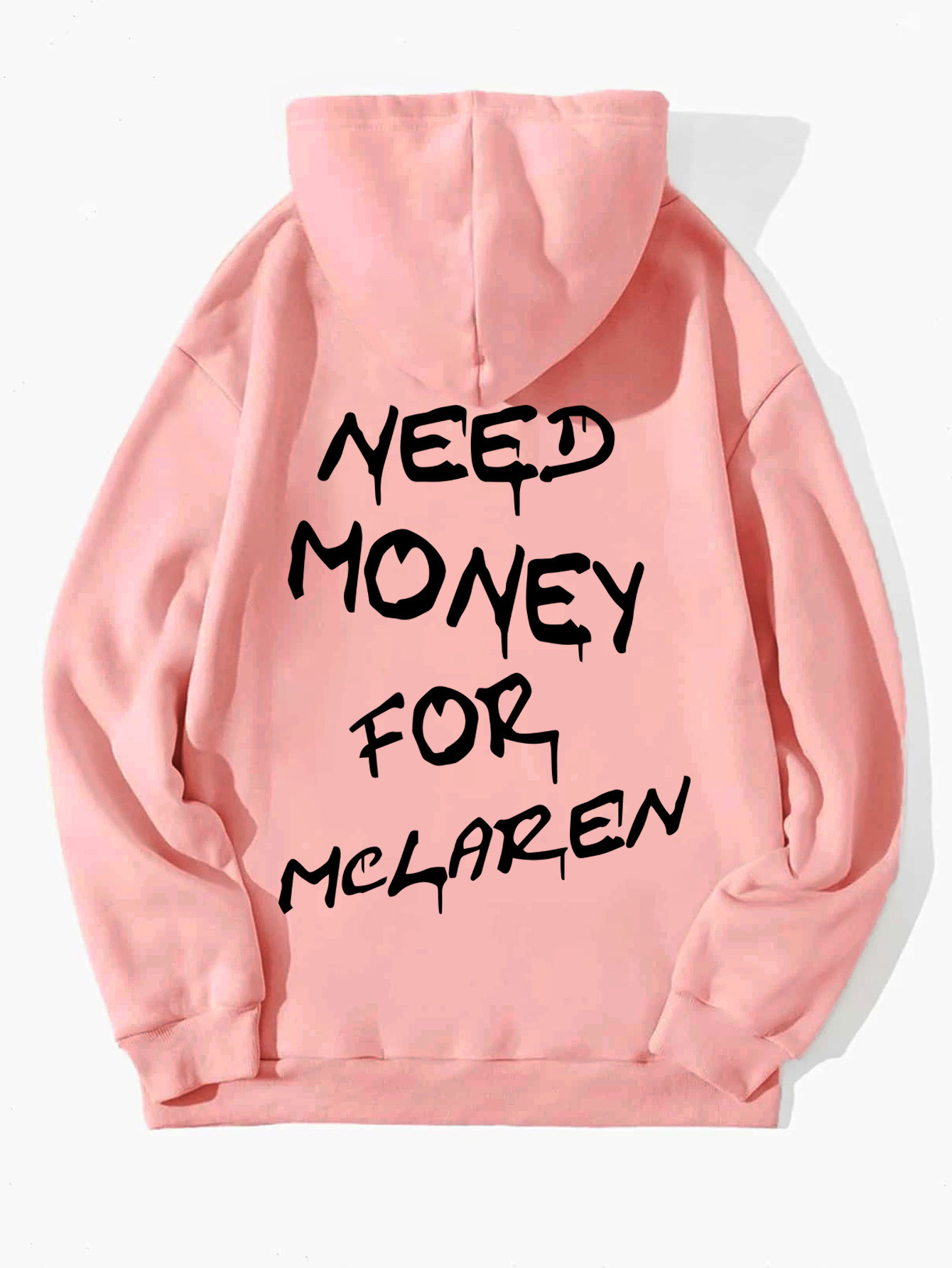 Thick Plain Letter Print Sweatshirt - Image 5