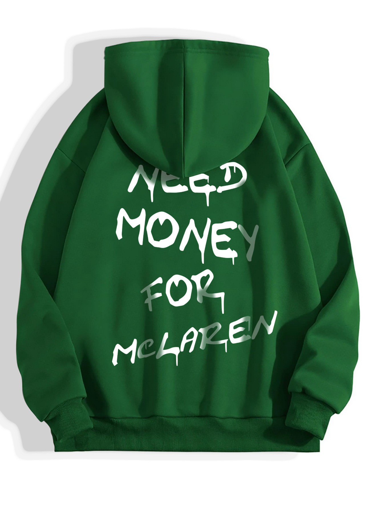 Thick Plain Letter Print Sweatshirt - Image 6