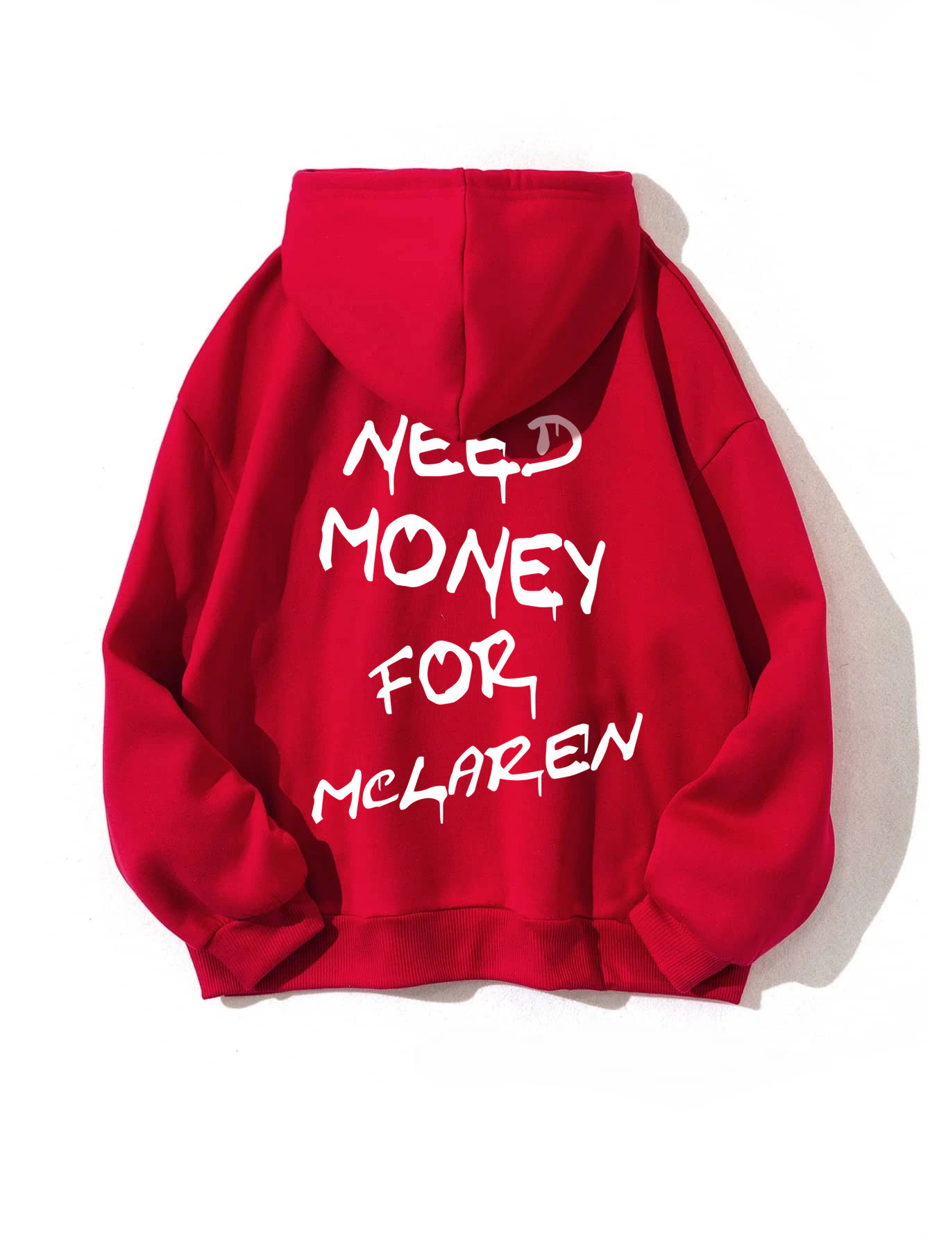 Thick Plain Letter Print Sweatshirt - Image 7