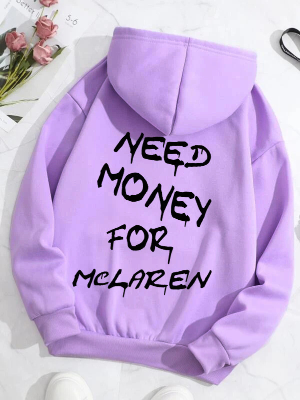 Thick Plain Letter Print Sweatshirt - Image 8