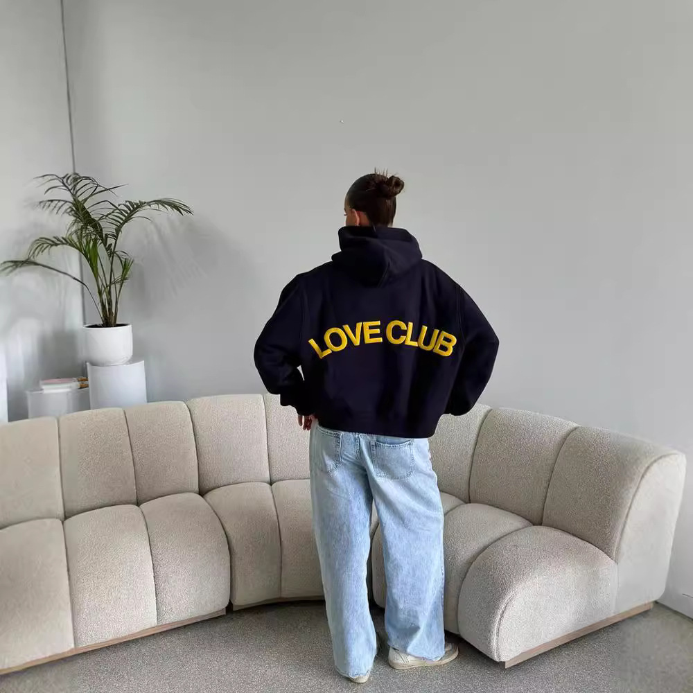 Women's Trendy Sports Fashion Leisure Pullover Hoodie Couple Sweater