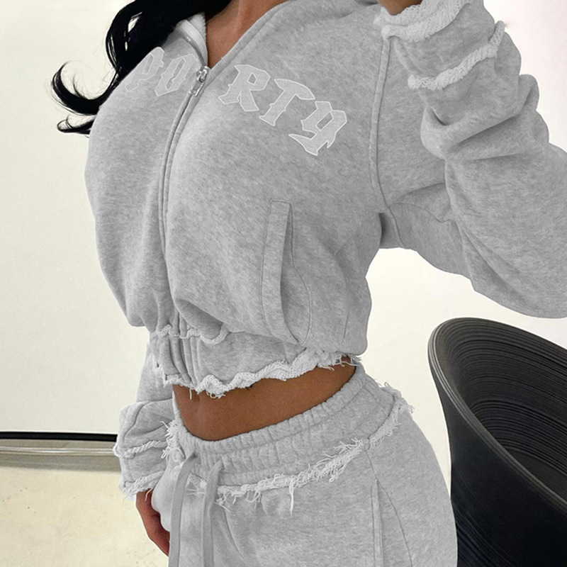Fashion Waist-controlled Design High Top Sports Trousers Two-piece Set For Women - Image 3