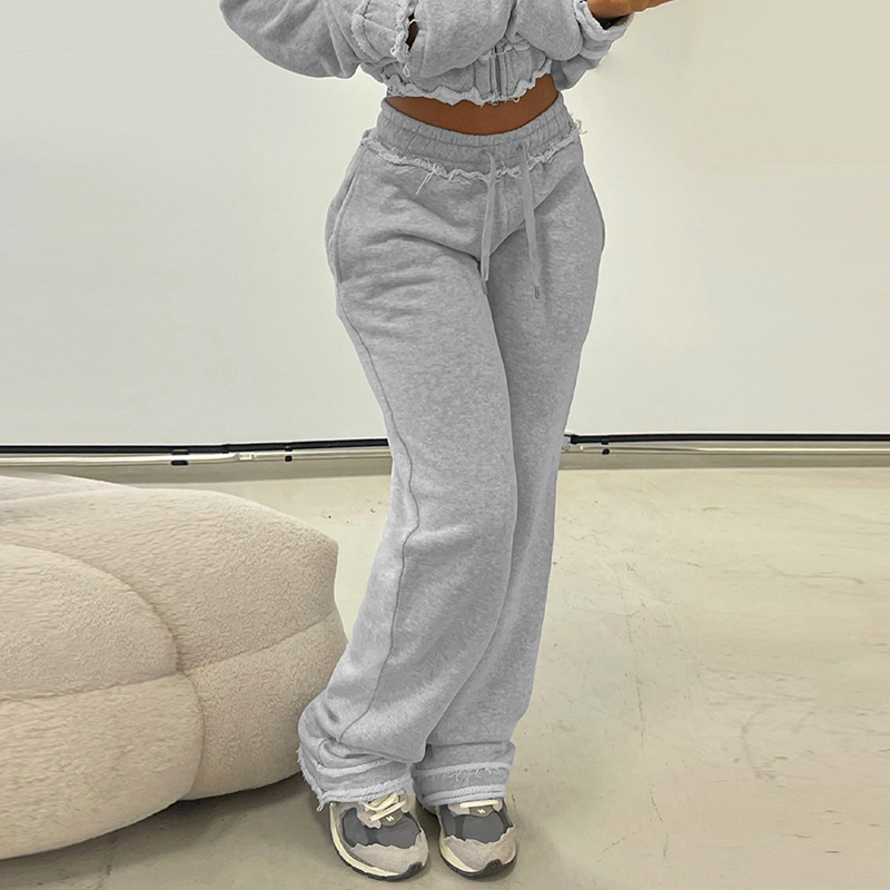 Fashion Waist-controlled Design High Top Sports Trousers Two-piece Set For Women - Image 4