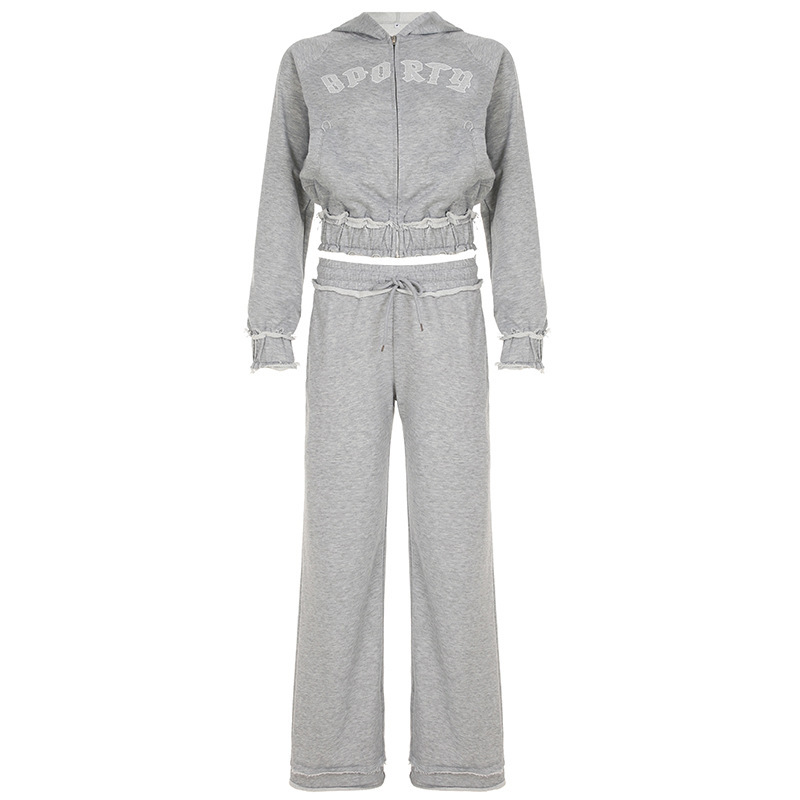 Fashion Waist-controlled Design High Top Sports Trousers Two-piece Set For Women - Image 5