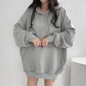 Velvet Padded Hooded Sweatshirt Women's Coat