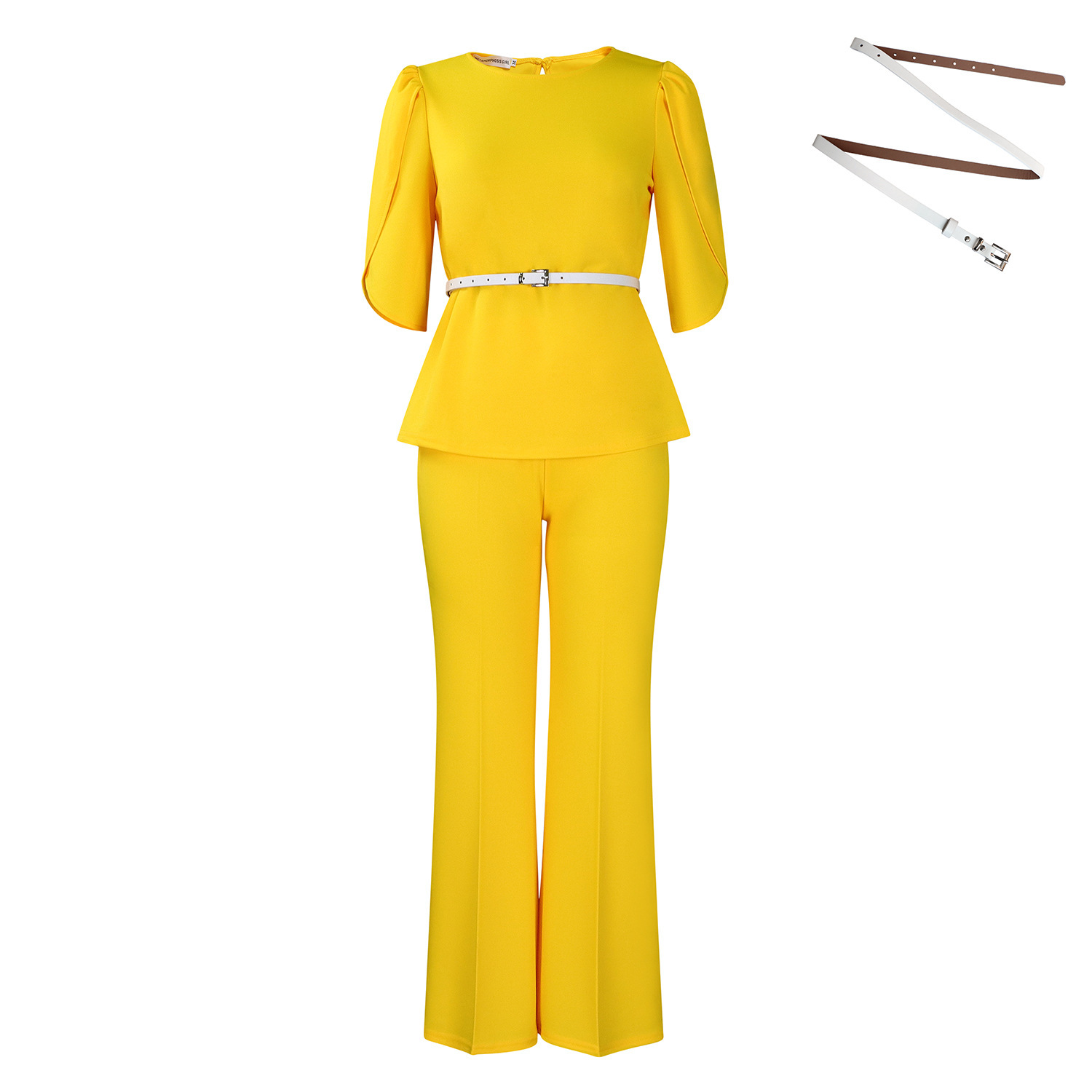 Top Wide Leg Pants Two-piece Set European And American Suit - Image 7