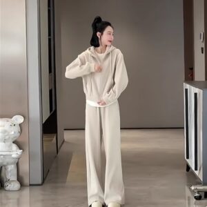 Fashion Casual Exercise Suit Women's Thickened Sweater Two-piece Set