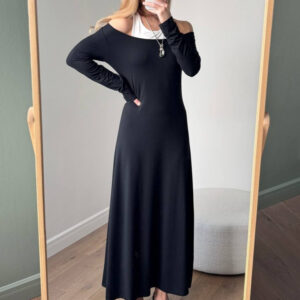 T-shirt Dress Women's Real Shot Modal Fake Two Pieces