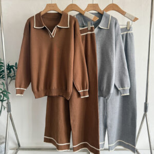 New Contrast Color Fashion Casual Women's Suit