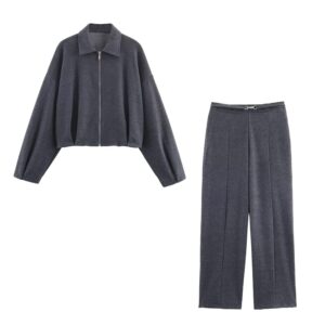 Summer New European And American Style Soft Twill Jacket Soft Twill Pants Suit