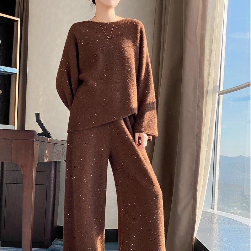 Women's Turtleneck Sweater Fashionable Two-piece Set With Thickened Pants - Image 5