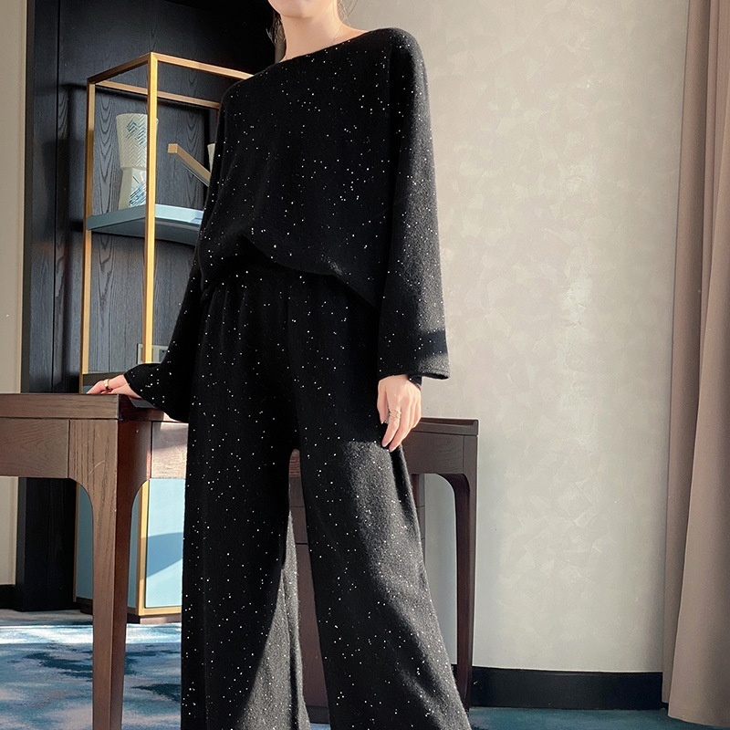 Women's Turtleneck Sweater Fashionable Two-piece Set With Thickened Pants - Image 6