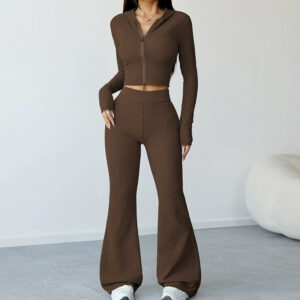 Yoga Suit With Hood For Outer Wear