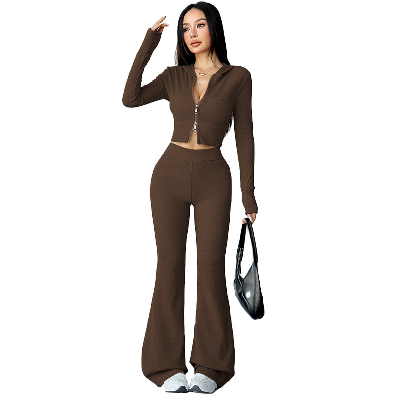 Yoga Suit With Hood For Outer Wear - Image 3