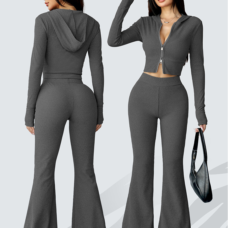 Yoga Suit With Hood For Outer Wear - Image 5