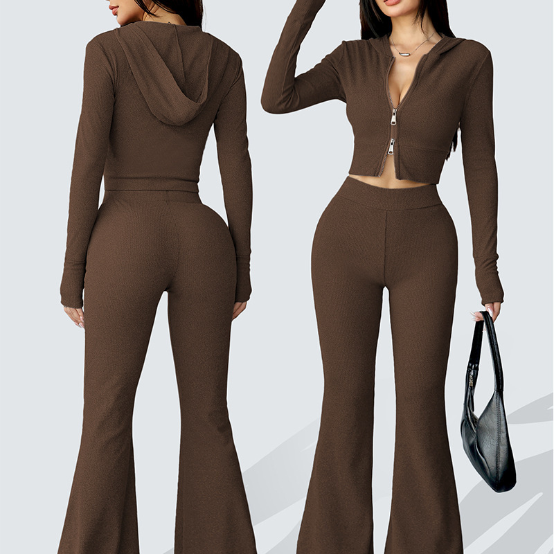 Yoga Suit With Hood For Outer Wear - Image 6