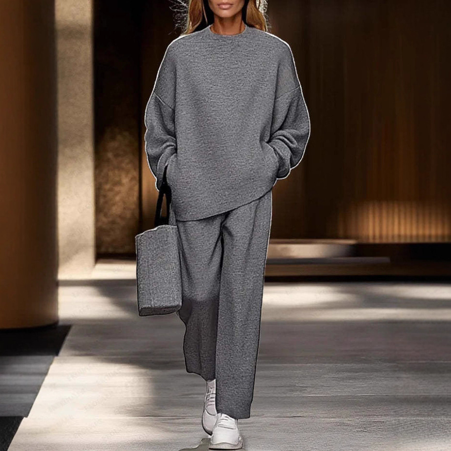 Fashionable Casual Long-sleeve Hoodie And Pants Set - Image 3