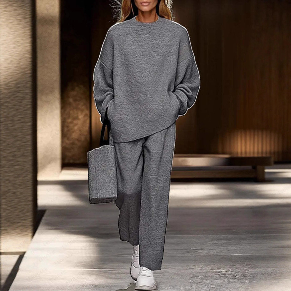 Fashionable Casual Long-sleeve Hoodie And Pants Set - Image 4