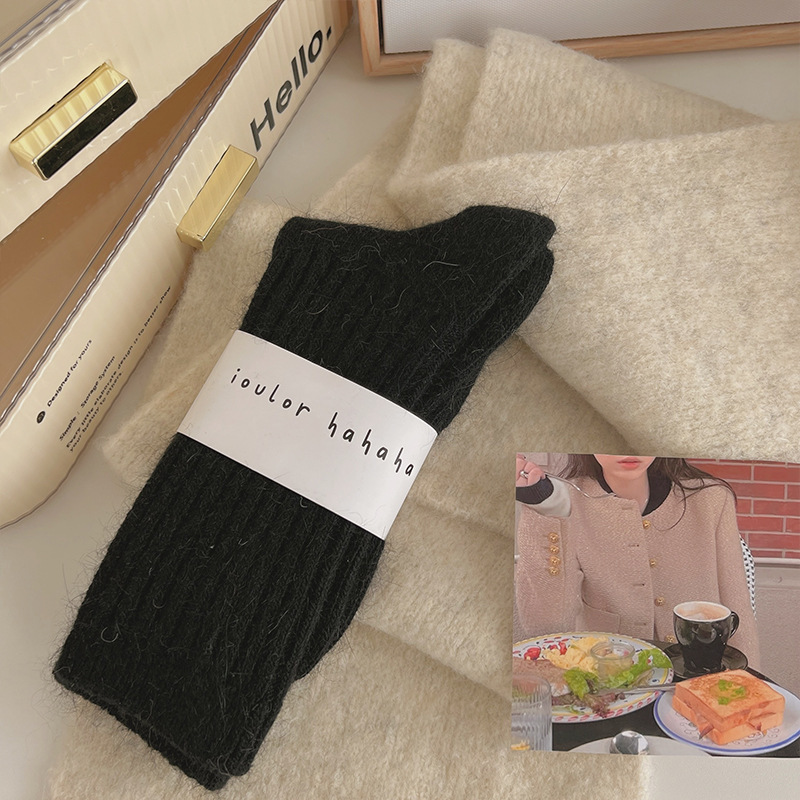 Female Winter Mid-calf Length Fleece-lined Extra Thick Thermal Socks - Image 6