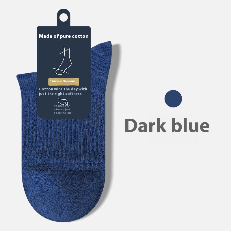 Seamless Socks Men's Pure Cotton Mid-calf Length Socks Autumn And Winter - Image 10