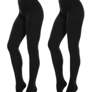2pack 80d Opaque Black Tights For Women