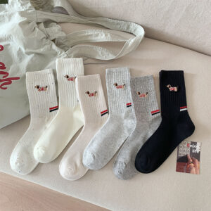 Personality Puppy Embroidered Socks Children