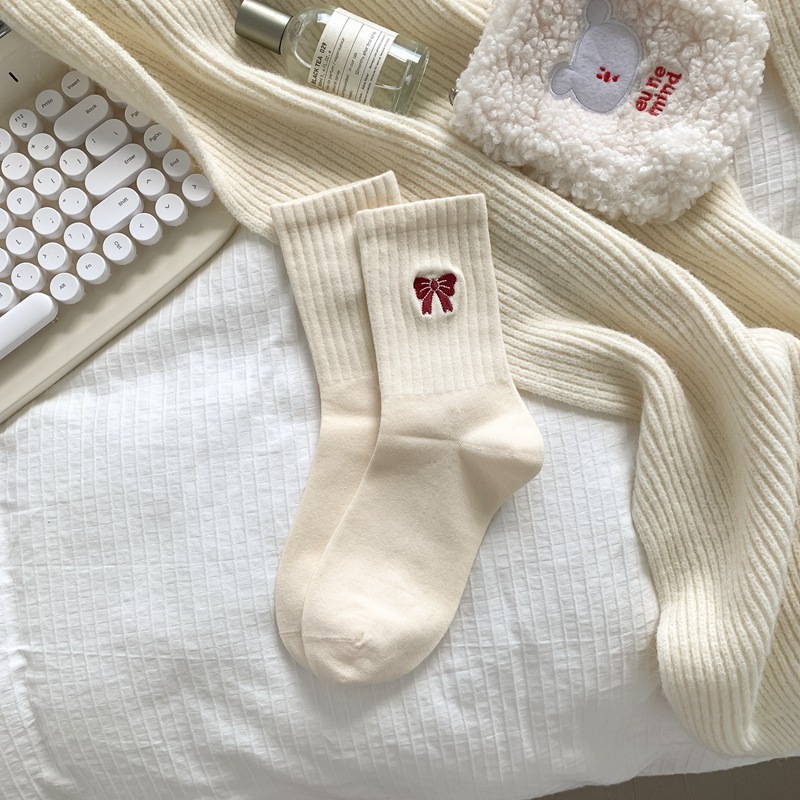 Korean Style Good-looking Sweat-absorbent Angola Red Socks - Image 6