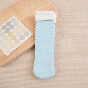 Autumn And Winter Vertical Stripe Colored Cotton Snow Socks With Fleece And Thickened Sleeping Socks