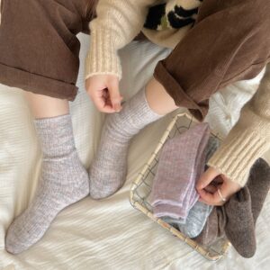 Anti-pilling Wool Socks For Women Autumn And Winter Mid-calf Socks Thickened