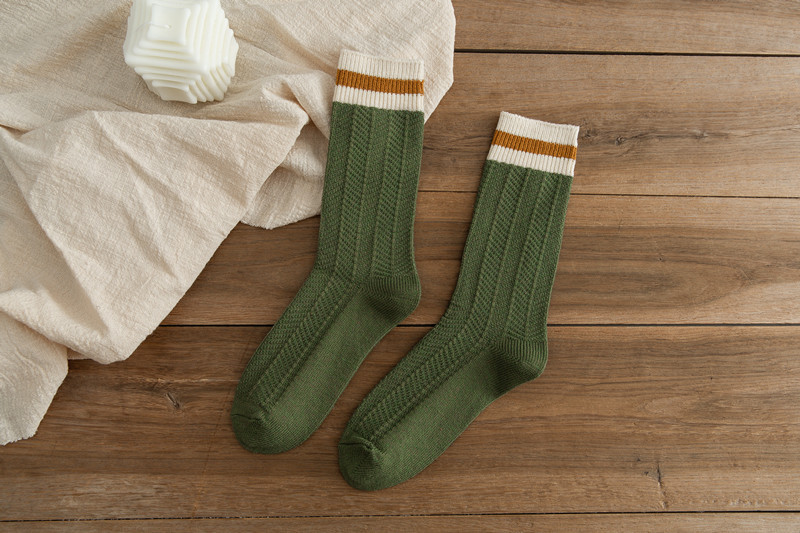 Women's Chunky-knit Rabbit-fur Ankle Socks Mid-calf Length - Image 8