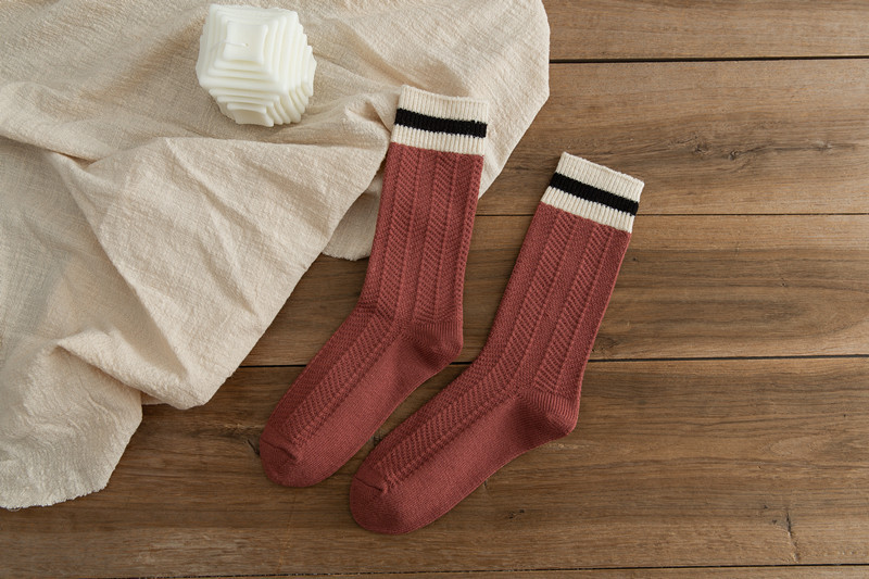 Women's Chunky-knit Rabbit-fur Ankle Socks Mid-calf Length - Image 9