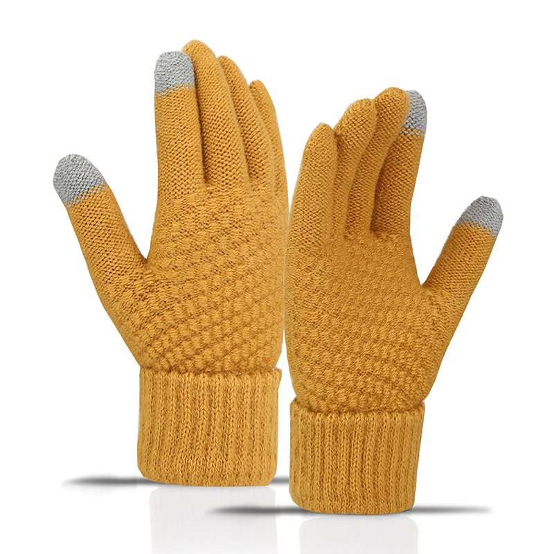 Fleece-lined Wind-proof And Cold Protection Cycling Knitted Warm Gloves - Image 6