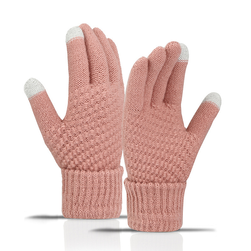 Fleece-lined Wind-proof And Cold Protection Cycling Knitted Warm Gloves - Image 7