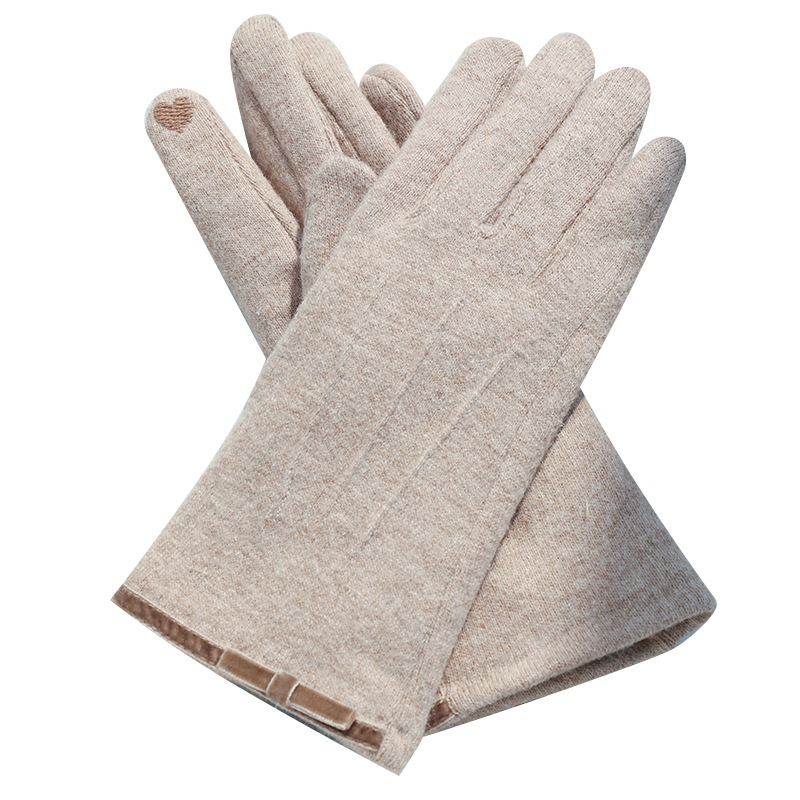 Women's Winter Fleece Lined Padded Warm Keeping Finger Outdoor Gloves - Image 3