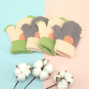 Winter Children's Woolen Gloves For Warmth