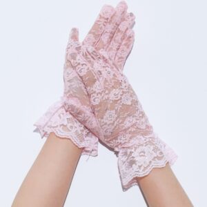 Lace Gloves Sexy Black Net Thin Dance Bride Retro