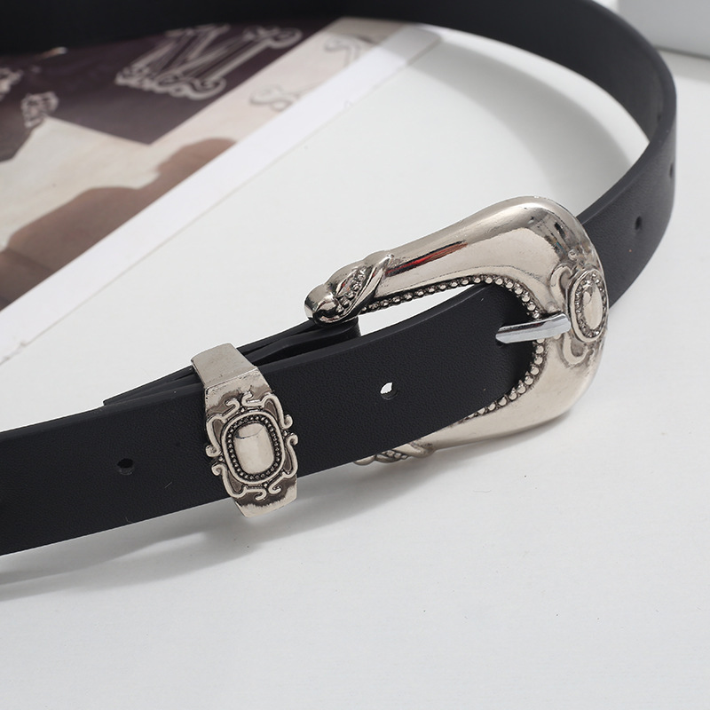 Niche Design Versatile High Sense Autumn And Winter Temperament New Carved Belt Women - Image 2